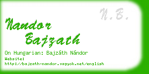 nandor bajzath business card