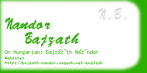 nandor bajzath business card